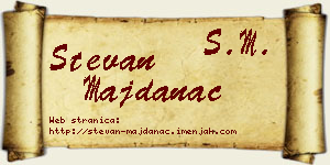 Stevan Majdanac vizit kartica